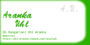 aranka uhl business card
